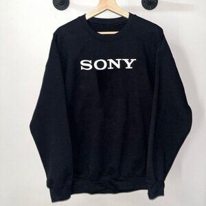Black Sony Japanese Electronics Handycam Tech Crewneck Sweatshirt